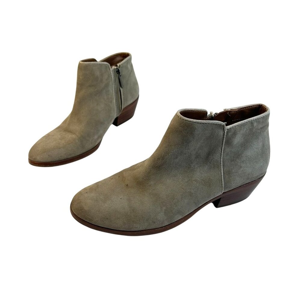 Sam Edelman Petty Women Size 6M Light Taupe Suede Leather Ankle Booties Casual